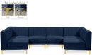 Alina Navy Velvet Modular Sectional