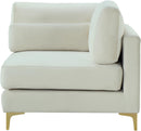 Julia Cream Velvet Modular Corner Chair