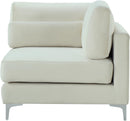 Julia Cream Velvet Modular Corner Chair
