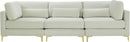 Julia Cream Velvet Modular Sofa (3 Boxes)