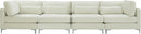 Julia Cream Velvet Modular Sofa (4 Boxes)
