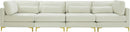 Julia Cream Velvet Modular Sofa (4 Boxes)