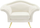 Lips Cream Velvet Chair
