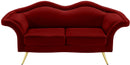 Lips Red Velvet Loveseat