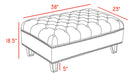 Lucas Black Velvet Ottoman