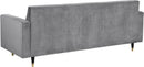Lola Grey Velvet Sofa