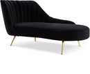 Margo Black Velvet Chaise