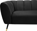 Beaumont Black Velvet Loveseat