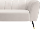 Beaumont Cream Velvet Loveseat