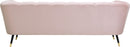 Beaumont Pink Velvet Sofa