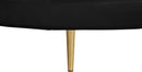 Circlet Black Velvet Round Sofa Settee