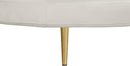 Circlet Cream Velvet Round Sofa Settee