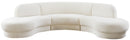 Rosa Cream Velvet 3pc. Sectional (3 Boxes)
