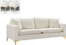 Naomi Cream Velvet Sofa