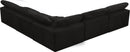 Cozy Black Velvet Cloud Modular Sectional