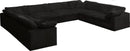 Cozy Black Velvet Cloud Modular Sectional