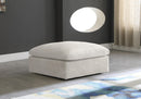 Cozy Cream Velvet Ottoman