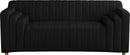 Naya Black Velvet Loveseat