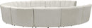 Infinity Cream Velvet 11pc. Modular Sectional