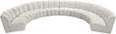 Infinity Cream Velvet 8pc. Modular Sectional
