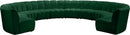 Infinity Green Velvet 10pc. Modular Sectional
