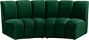 Infinity Green Velvet 2pc. Modular Sectional