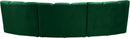 Infinity Green Velvet 3pc. Modular Sectional