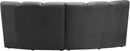 Infinity Grey Velvet 2pc. Modular Sectional