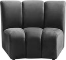 Infinity Grey Velvet Modular Chair