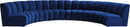 Infinity Navy Velvet 6pc. Modular Sectional