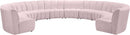Infinity Pink Velvet 10pc. Modular Sectional