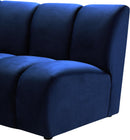 Infinity Navy Velvet 12pc. Modular Sectional