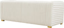 Ravish Cream Velvet Sofa