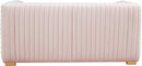 Ravish Pink Velvet Loveseat