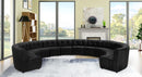 Limitless Black Velvet 12pc. Modular Sectional