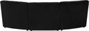 Limitless Black Velvet 3pc. Modular Sectional