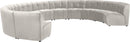 Limitless Cream Velvet 11pc. Modular Sectional