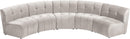 Limitless Cream Velvet 5pc. Modular Sectional