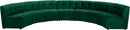 Limitless Green Velvet 7pc. Modular Sectional