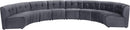 Limitless Grey Velvet 8pc. Modular Sectional