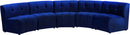 Limitless Navy Velvet 5pc. Modular Sectional