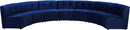 Limitless Navy Velvet 7pc. Modular Sectional