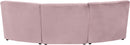 Limitless Pink Velvet 3pc. Modular Sectional