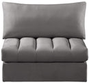 Jacob Grey Velvet Armless