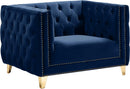 Michelle Navy Velvet Chair