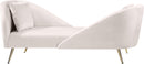 Nolan Cream Velvet Chaise