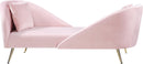 Nolan Pink Velvet Chaise
