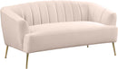 Tori Pink Velvet Loveseat