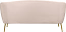 Tori Pink Velvet Loveseat