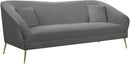 Hermosa Grey Velvet Sofa